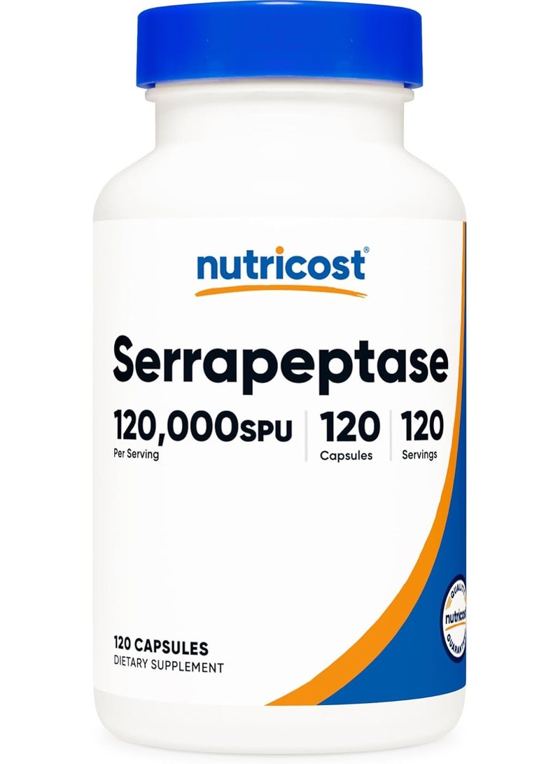 Nutricost Serrapeptase 120,000 SPU, 120 Capsules 4 months supply - Image 1